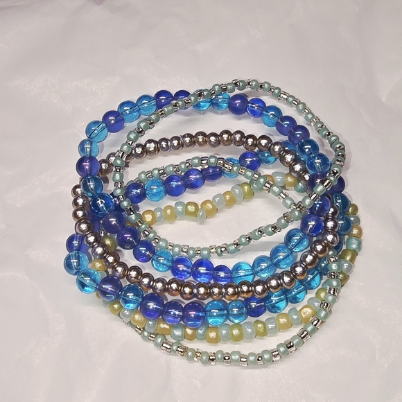Handmade Jewelry - Vibrant Multicolor Beaded Bracelet Set